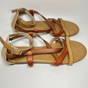 C Est 1946 Strap Womens Brown Flats Size 9 M